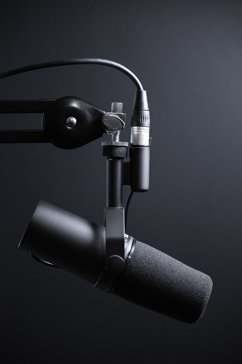 Setup microfono podcast professionale